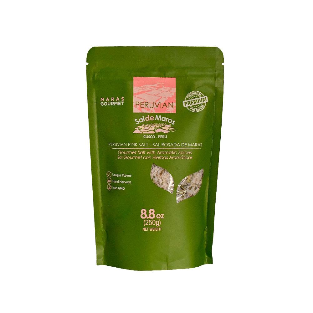 Peruvian Pink Salt with Spices - Bag 8.8 oz