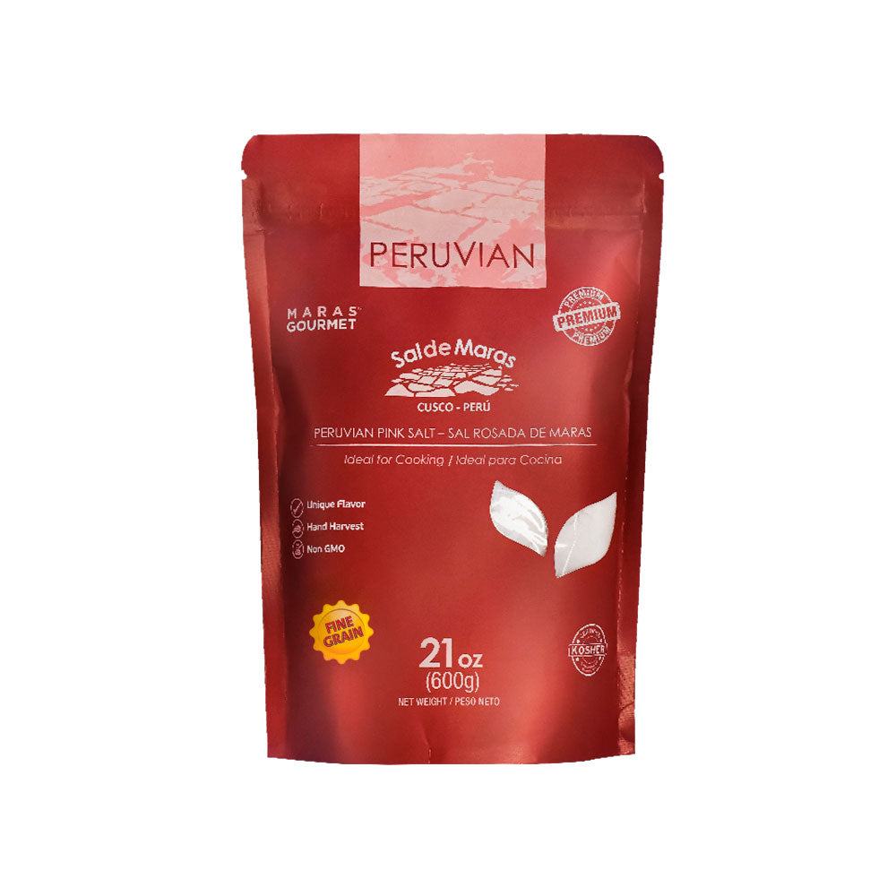 Peruvian Pink Salt Fine Grain for Kitchen - Bag 21 oz