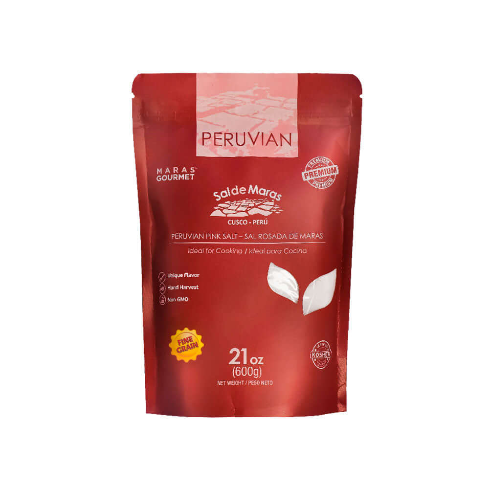 Peruvian Pink Salt Fine Grain for Kitchen - Bag 21 oz