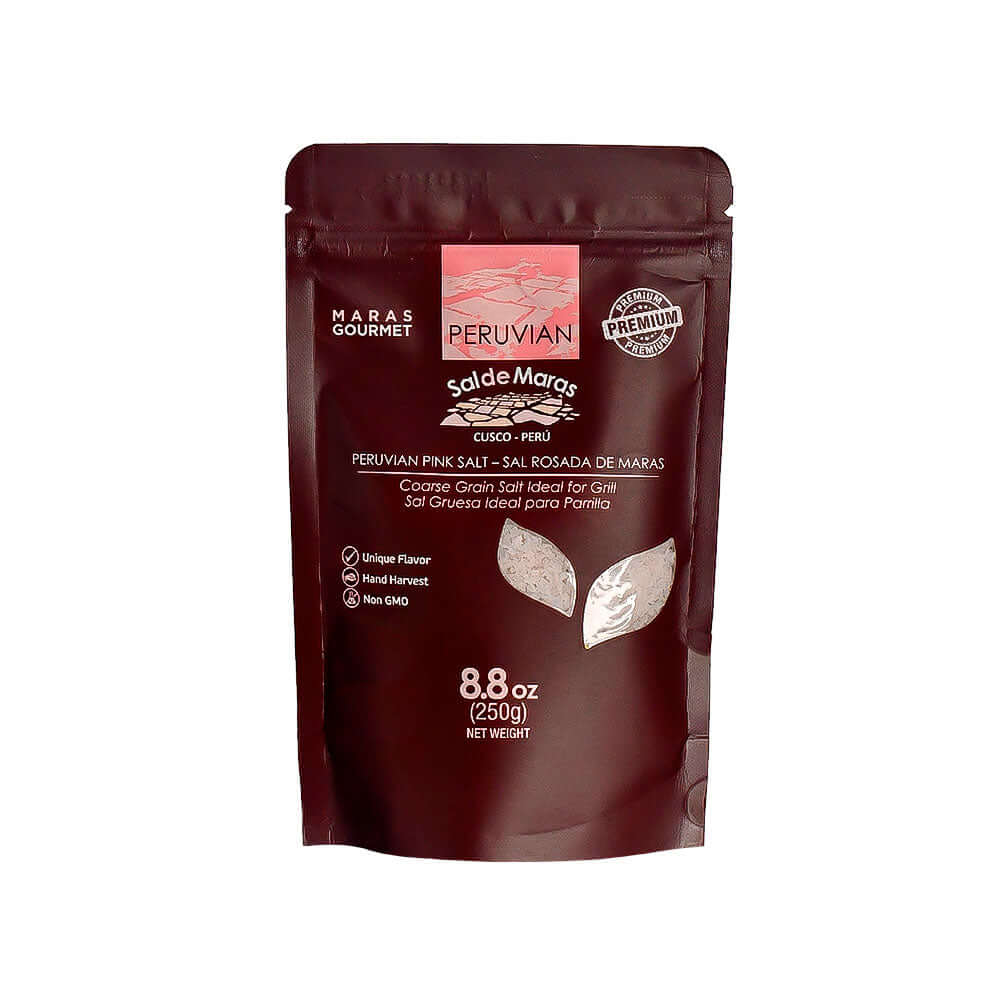Peruvian Pink Salt Coarse Grain for Grill - Bag 8.8 oz