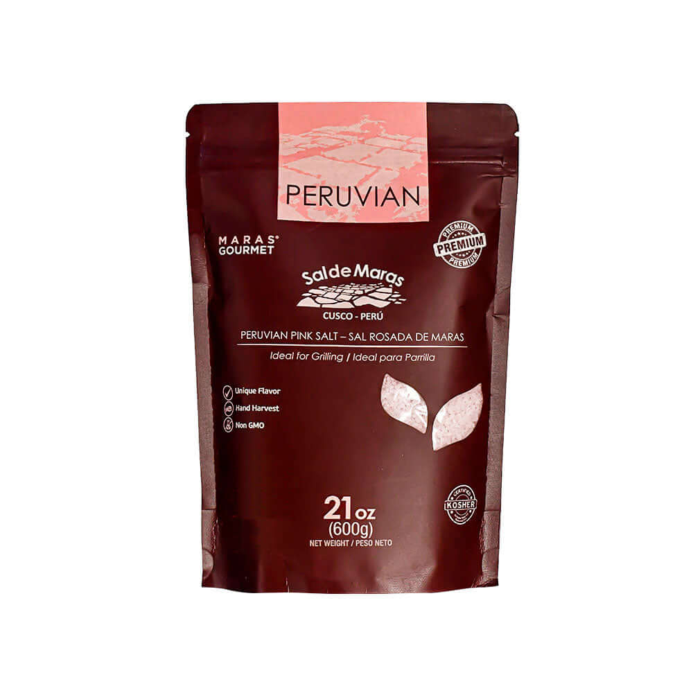 Peruvian Pink Salt Coarse Grain for Grill - Bag 21 oz