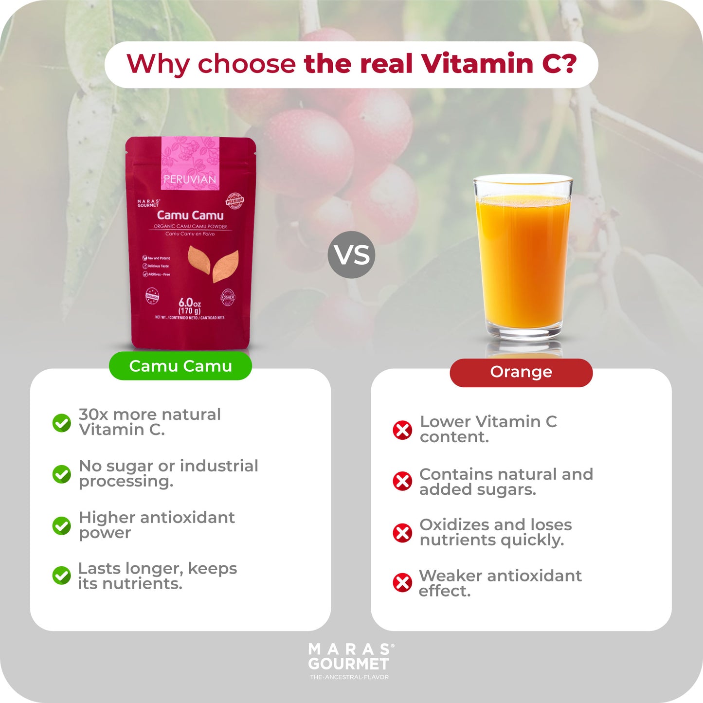 Organic Camu Camu Powder - Paper Bag 6.0 oz