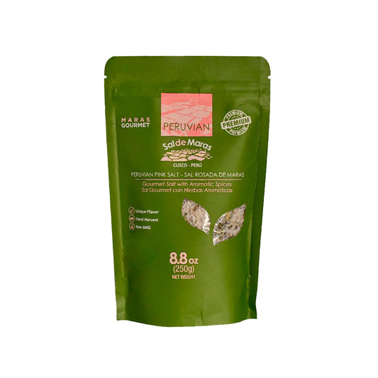 Peruvian Pink Salt with Spices - Bag 8.8 oz