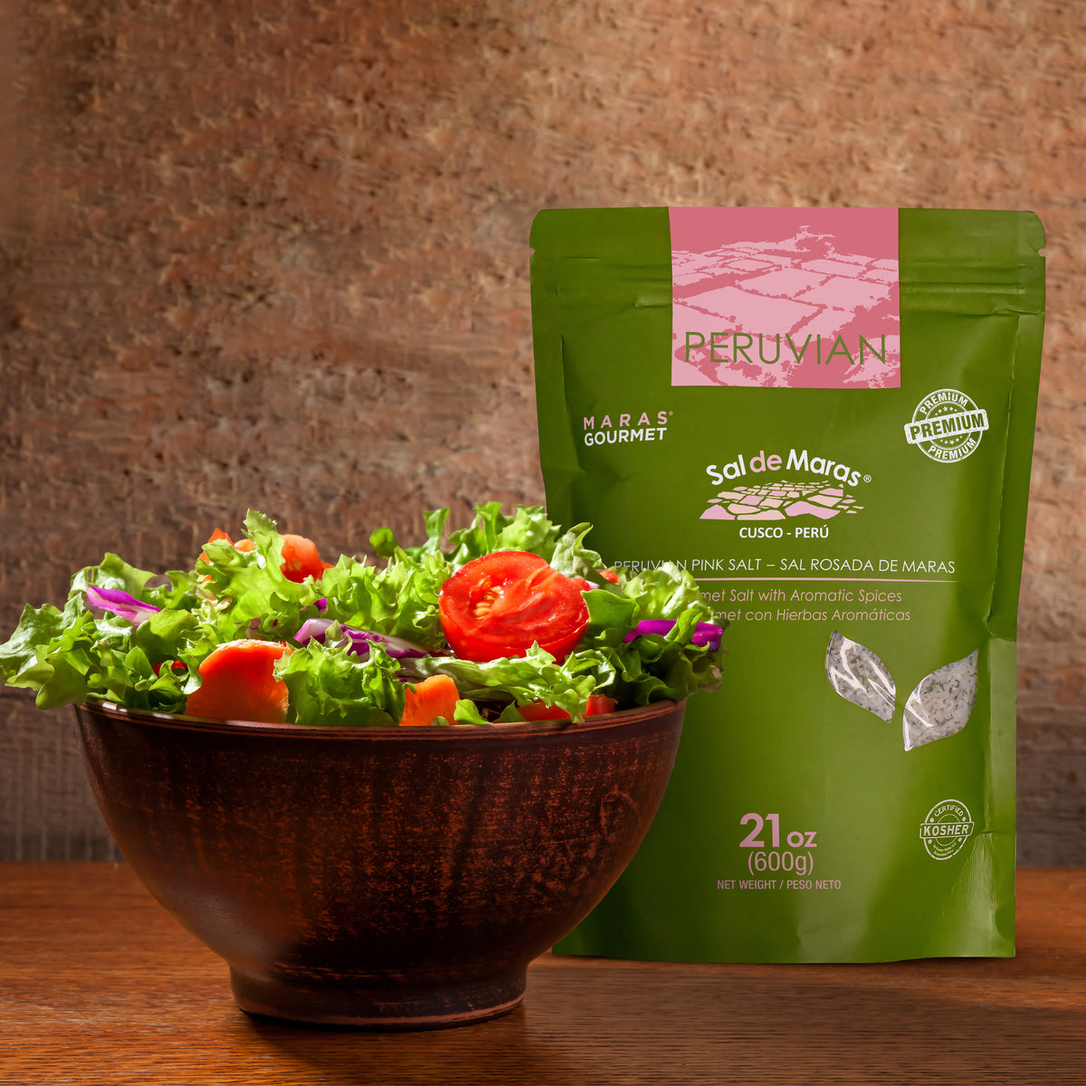 Peruvian Pink Salt & Herb Blend Bag 8.8 oz – Gourmet Seasoning Spring Salt from Sacred Valley Peru
