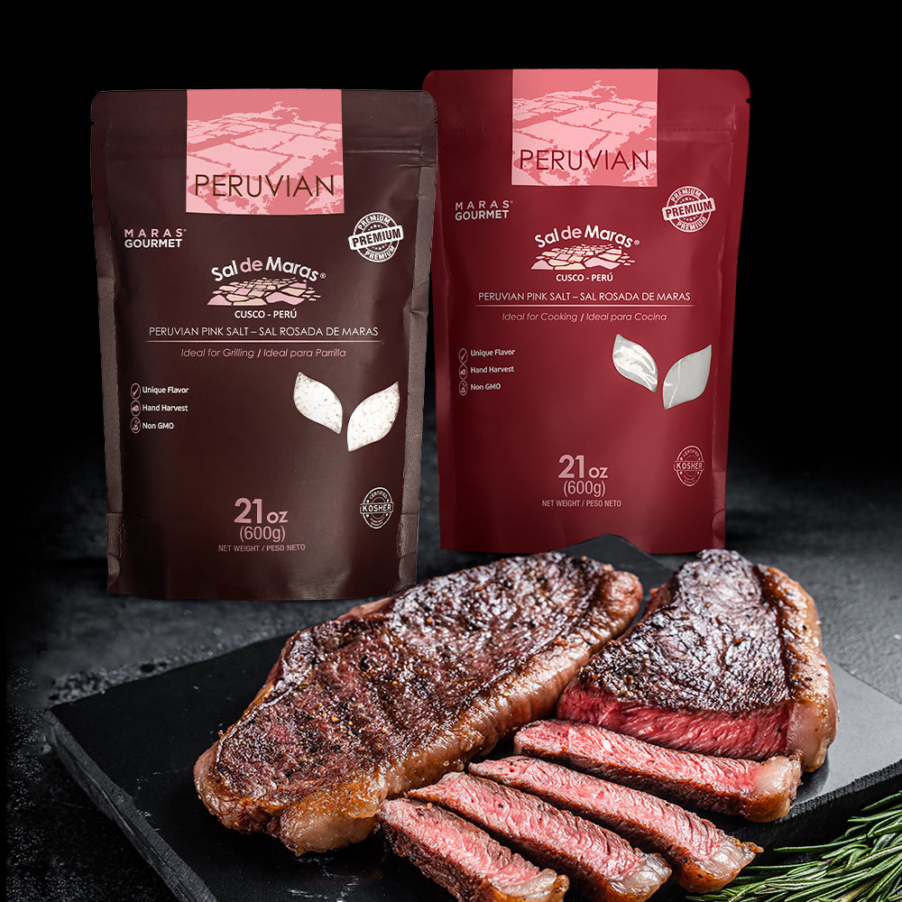 Peruvian Pink Salt Bag 21 oz – Coarse Grain Gourmet Mineral Spring Salt from Sacred Valley Peru